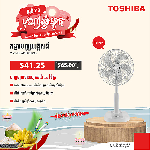 Toshiba Electric Fan 16 inch